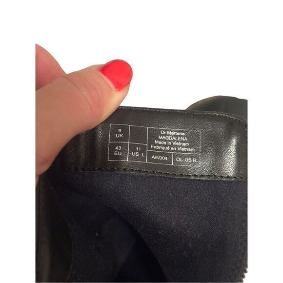 Dr. Martens Magdalena Aunt Sally Leather Chunky Boots size EU 43 US 11 Black - Picture 4 of 13